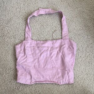Abercrombie & Fitch Light Pink Crop Top